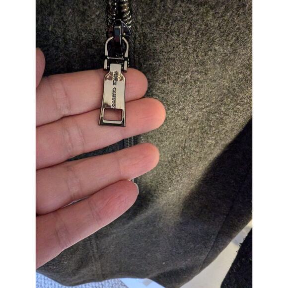 Two By Vince Camuto Soft Knit Walker Hooded Jacket Women's Grey Coat Sz Large L - Picture 2 of 10